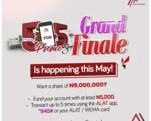 WEMA BANK 5 FOR 5 PROMO SEASON 3 GRAND FINALE IS SET TO OCCUR IN LAGOS