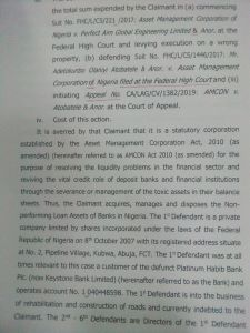 AMCON gets Court Order to Recover N478M from Contractor for Keystone Bank Debt.