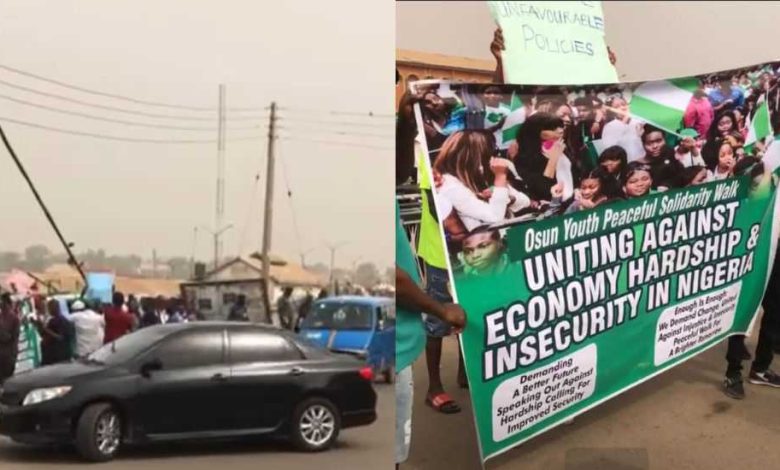 BREAKING: Osun Residents Defy Warning, Protest Against Hardship and Insecurity